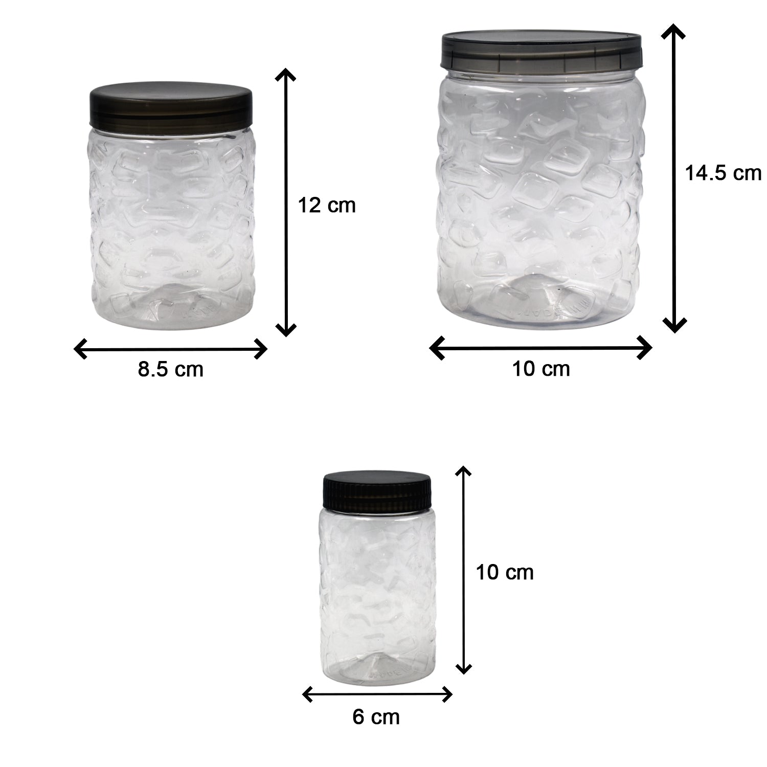 0598 3pcs Stone Jars Set (Big 1200ml, Medium 600ml & Small 250ml size) (plastic material) 0598 3pcs Stone Jars Set (Big 1200ml, Medium 600ml & Small 250ml size) (plastic material)
